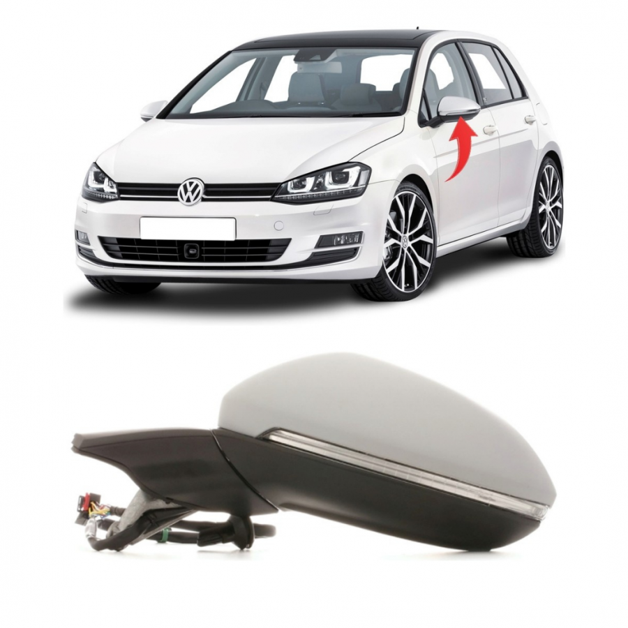 GOLF 7 2013-2017 SOL AYNA KOMPLE KATLAMALI 9PİN (ÇEVRE AYDINLATMALI) 5G1857507B