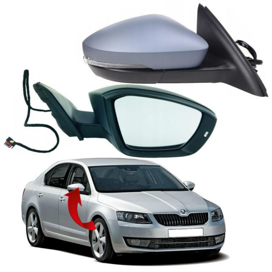 SKODA OCTAVİA 13-17 SAĞ AYNA KOMPLE 6 PİN 5E1857508N