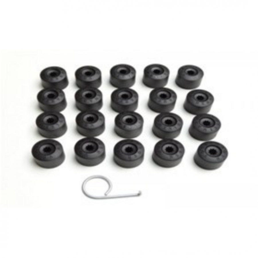 BİJON KAPAK SETİ SİYAH 16 NORMAL +4 ŞİFRELİ SEAT VE AUDİ 6J0601173B